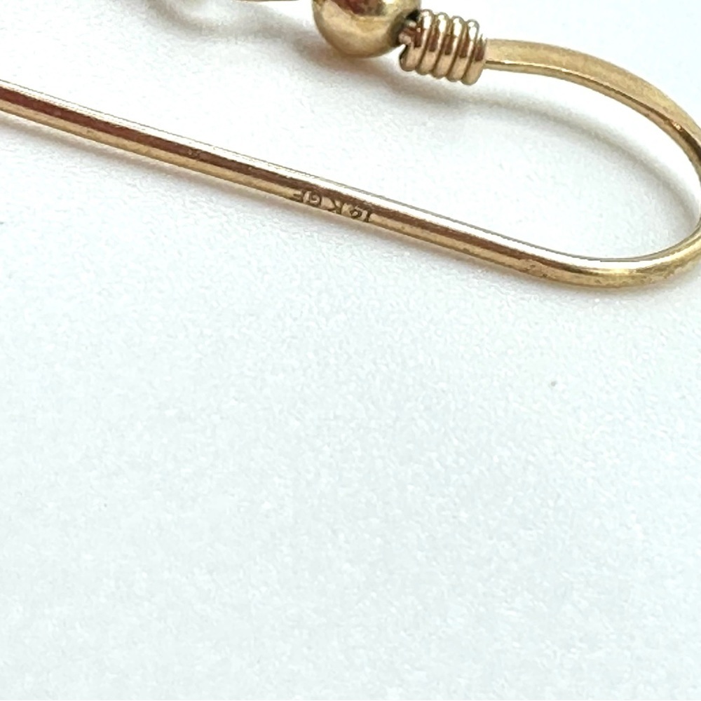 NEW⚜️Spun Glass GOLD FILLED Earrings - Picture 4 of 5